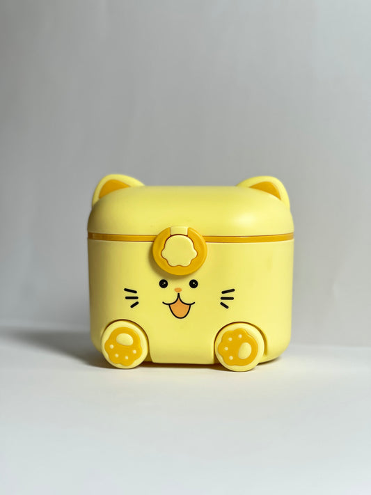 Cute Kitty Powder Dispenser – Yellow