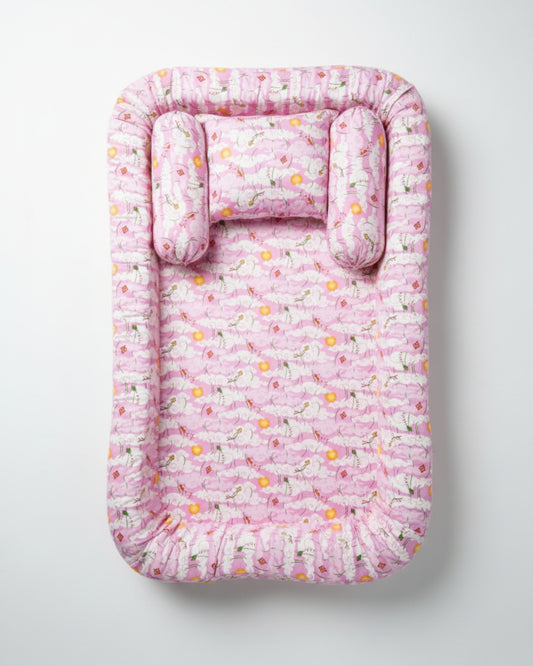 SnuggleCloud Deluxe Baby Sleeper Set (Pink Pattern)