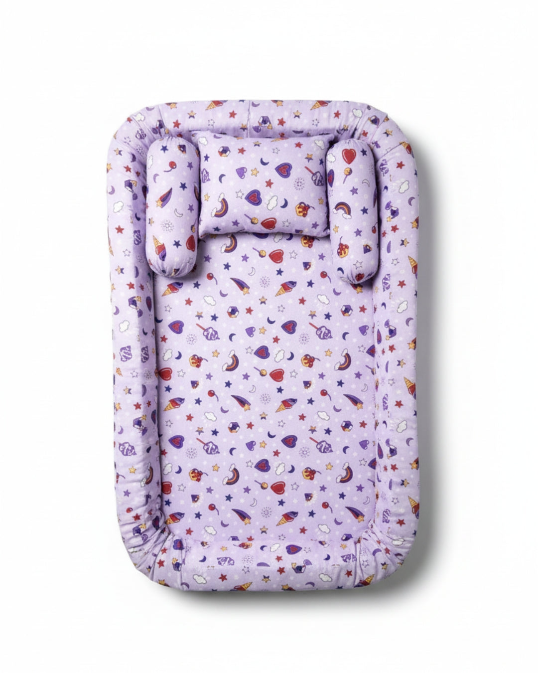 SnuggleCloud™ Deluxe Baby Sleeper Set (Purple Pattern)