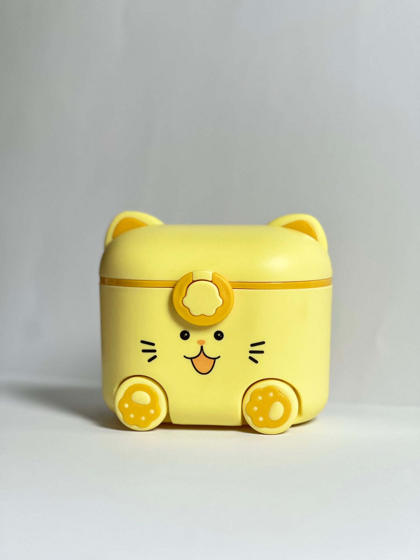 Cute Kitty Powder Dispenser – Yellow