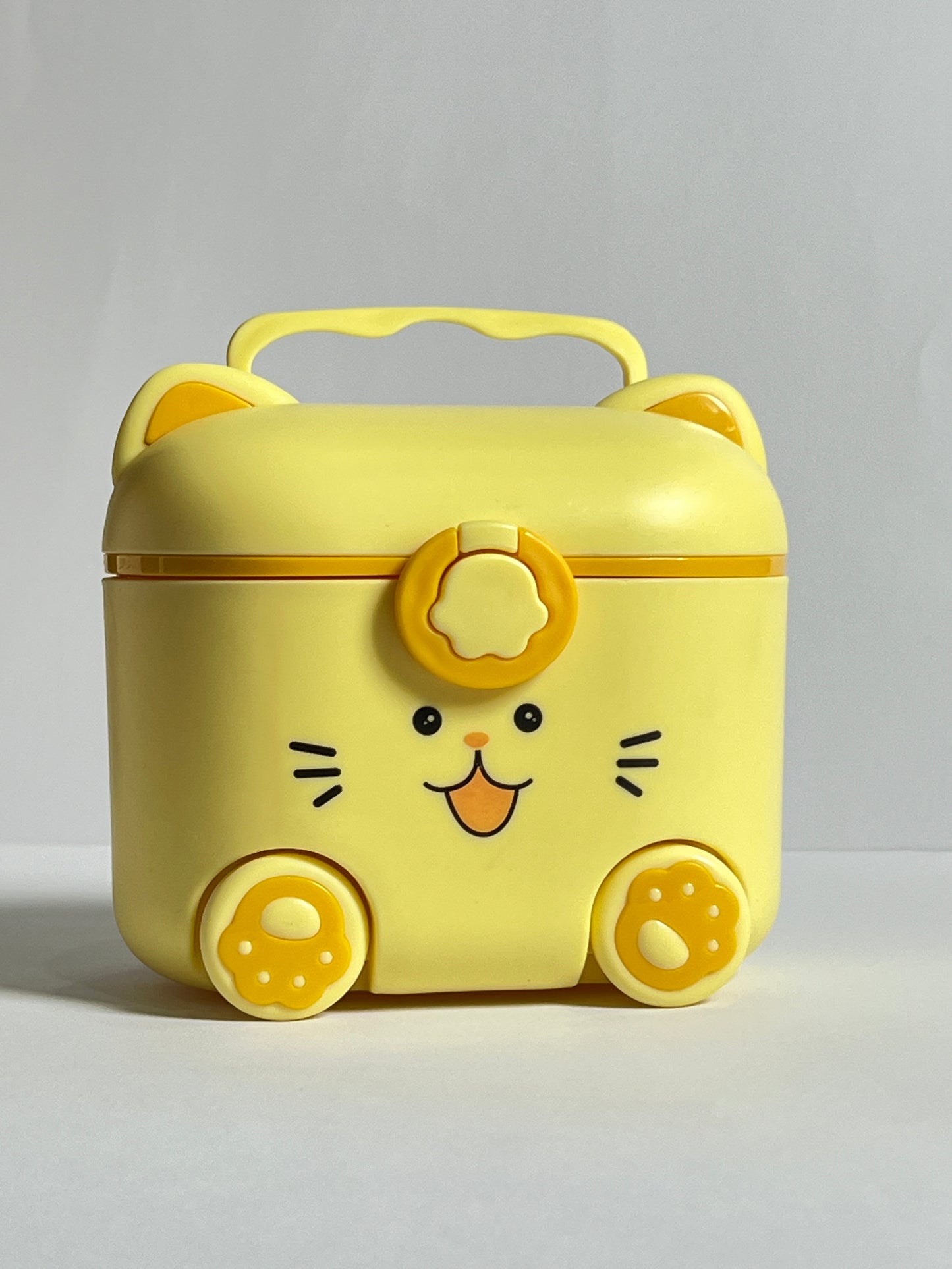 Cute Kitty Powder Dispenser – Yellow